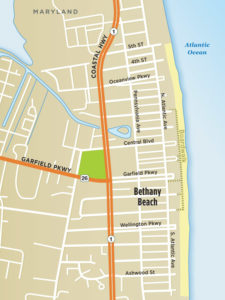 Map of Bethany Beach, DE