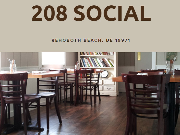 208 Social Restaurant Rehoboth Beach DE