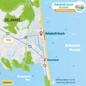 Map of Rehoboth Beach, Delaware | VisitDEbeaches.com