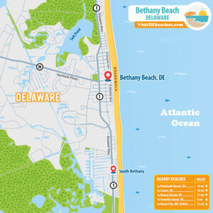 Map of Bethany Beach, Delaware | Visit DE Beaches