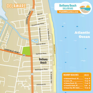 Map of Bethany Beach Boardwalk in Delaware | Visit DE Beaches