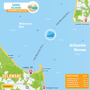 Map of Lewes, Delaware | Visit DE Beaches