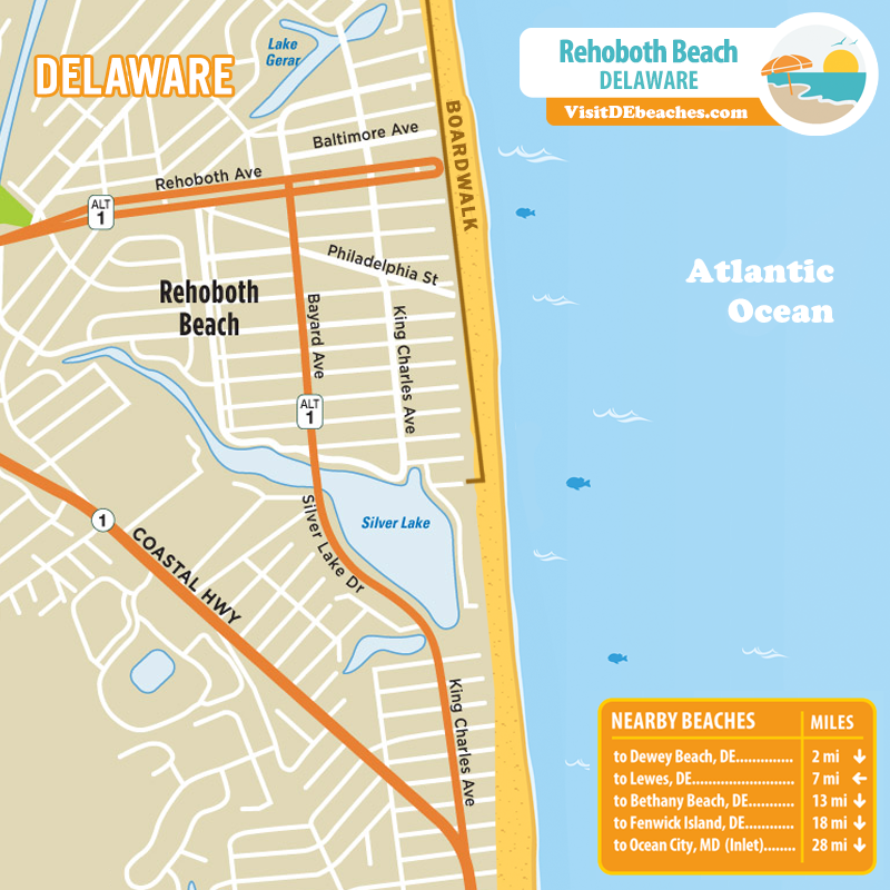 Map of Rehoboth Beach Boardwalk | Visit DE Beaches